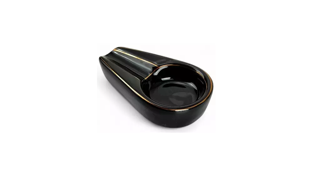 ashtray Cigar black ceramic 1 cigar