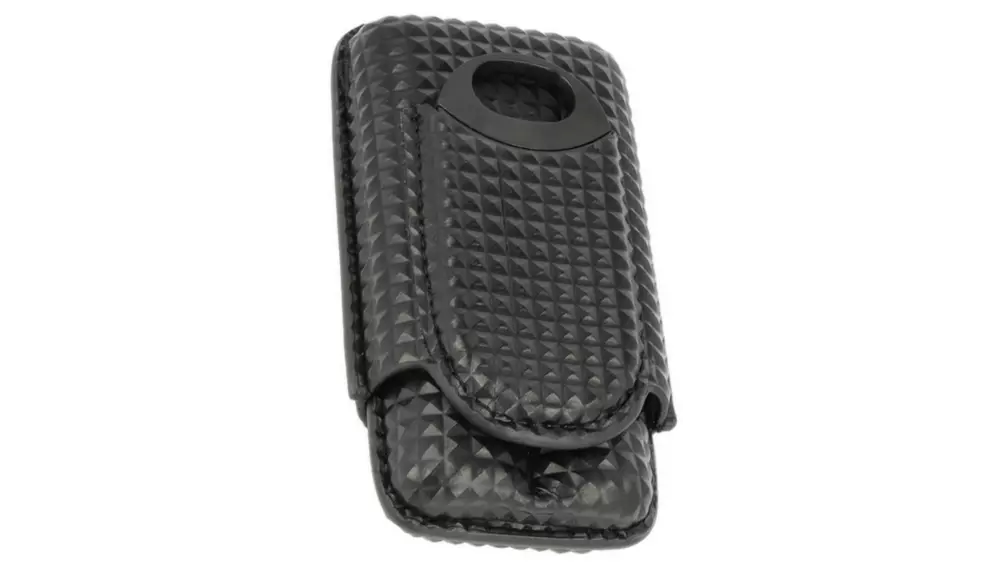 cigar case Angelo black with plastic cutter ring 70 2 cig
