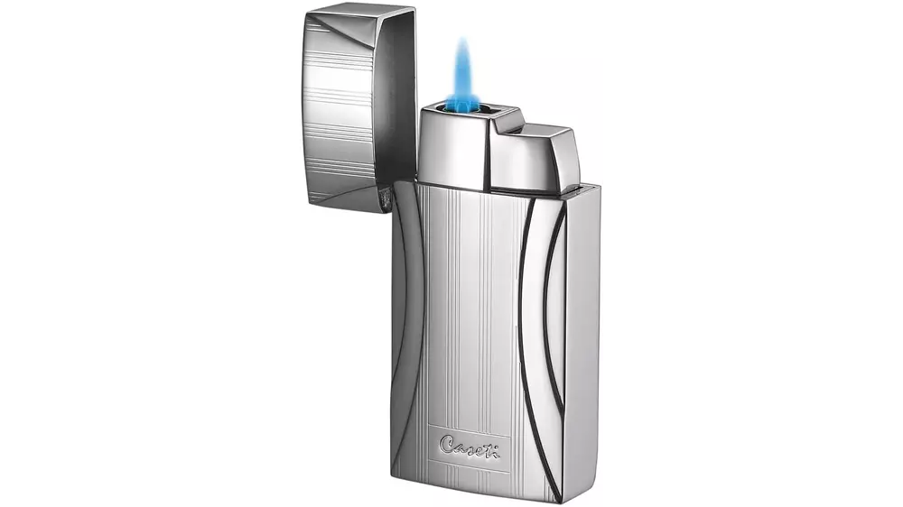 запалка Caseti 1xJet Chrome Stripes with Cutter