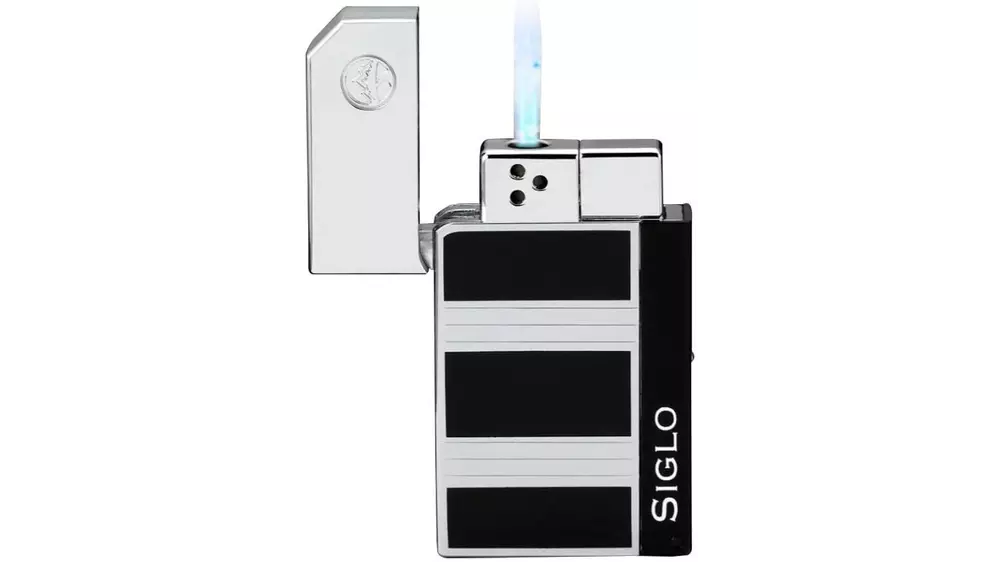запалка SIGLO High Altitude obsidian and chrome jet+punch