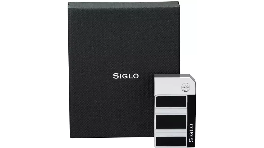 запалка SIGLO High Altitude obsidian and chrome jet+punch