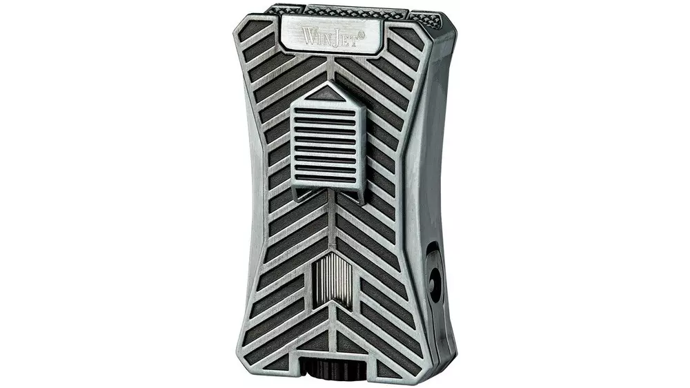 запалка Winjet Premium silver/ black 2xJet+Punch+cigar rack