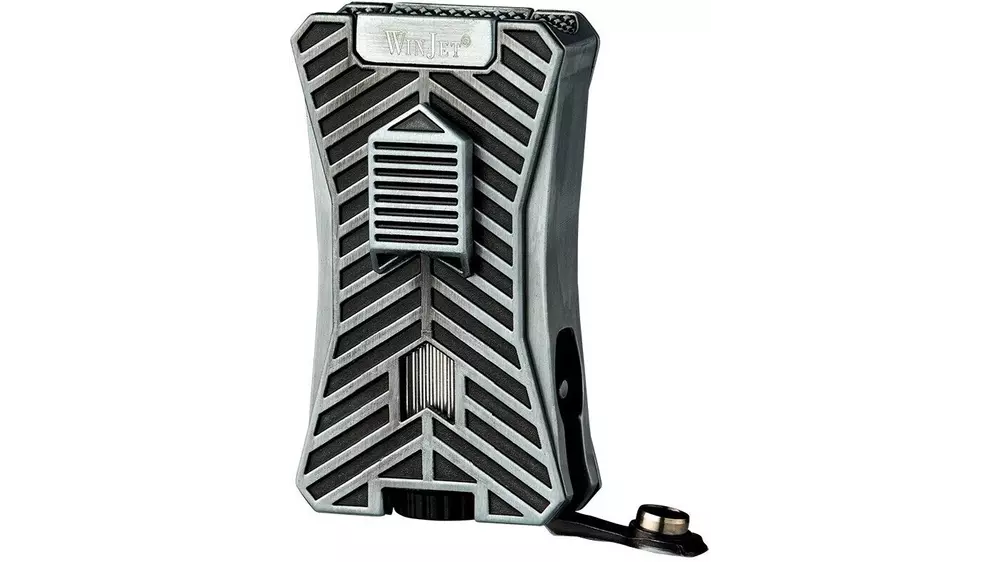 запалка Winjet Premium silver/ black 2xJet+Punch+cigar rack