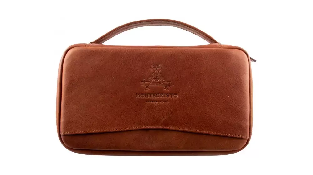 умидор MONTECRISTO Travel brown leather 5 cig