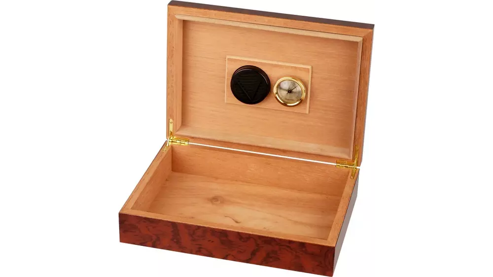 умидор Travel burl wood finish, 10 пури