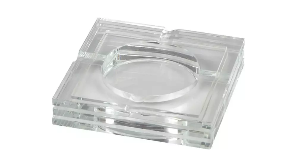 ashtray Cigar glass squared 4 cigar