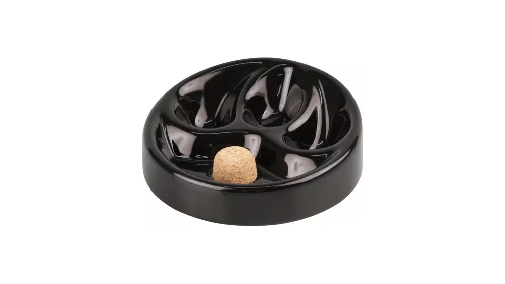 ashtray Pipe round black 3 pipes