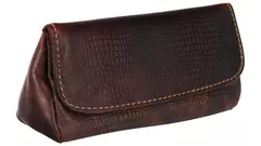 pipe case Crocco leather brown 1pipe