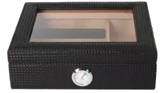 умидор Angelo Glass PU Diamond black 25 cig