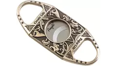 резачка Angelo metal antique silver and leather case