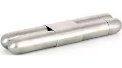 овлажнителен тубус ADORINI satin steel with cedar lining for 2 cigars