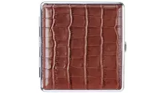 табакера Angelo Real leather brown croco optics, rubber