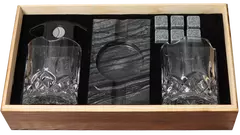 под. к-т Cigar Smokers set No.3 stone ashtray + cutter + glasses