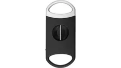 резачка Cigar cutter kerf cut rubber finish black and silver