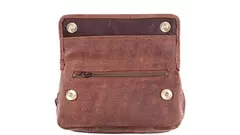 калъф за лула Angelo Brown for 2 pipe Goat Leather