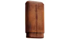 cigar case Angelo cognac leather cedar inside 3 cig