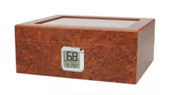 humidor Angelo Glass Brown 26x22x11cm 30 cig