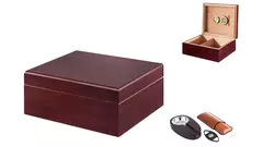 humidor set Angelo Cherry - ashtray, cutter and cigar case