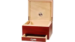 humidor Red-brown matt with drawer 40 cig