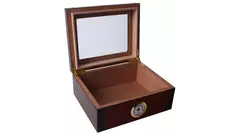 humidor Glass brown matt