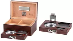 humidor Angelo Brown with combo ashtray