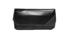 калъф за лула Angelo black leather 2 pipes