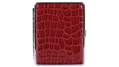 cigarette case Croco PVC red 20 pcs 100 mm