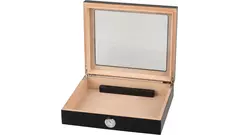 humidor Glass top black matt 25 cig