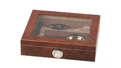 умидор сет Glass Top Brown - ashtray and cutter