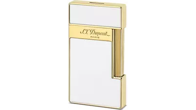 lighter S.T.DUPONT SLIMMY white lacquer/golden