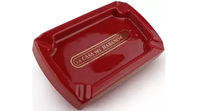 ashtray LA CASA DEL HABANO ceramic red 4 cig