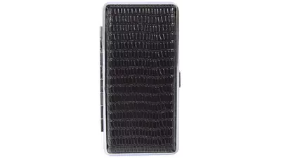 cigarette case Croco Black PVC 120mm/12pce