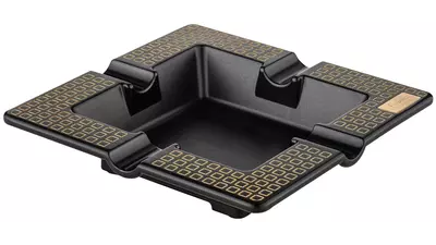 пепелник Angelo black metal square 4 cig