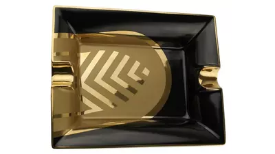 пепелник La Casa del Habano black and gold 2 cig