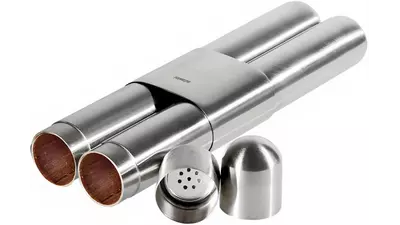 овлажнителен тубус ADORINI satin steel with cedar lining for 2 cigars