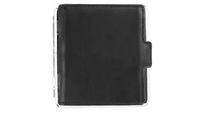 табакера Angelo PU Black with card holder 85mm/18pce