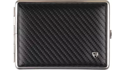 табакера VH Leather carbon black chrome 18 cig 100 mm