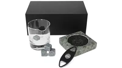 под. к-т Cigar Smokers Set No.1 ashtray + glass + cutter