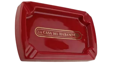ashtray LA CASA DEL HABANO ceramic red 4 cig