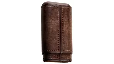 пурера Angelo dark brown leather cedar inside 3 cig