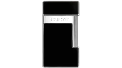 запалка S.T.DUPONT SLIMMY BLACK LACQUER SILVER
