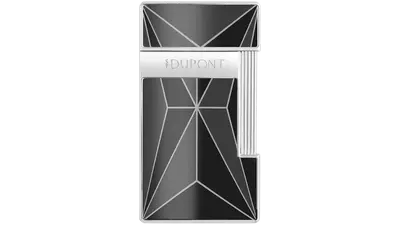 запалка S.T.DUPONT SLIMMY X BLACK LACQUER CHROME
