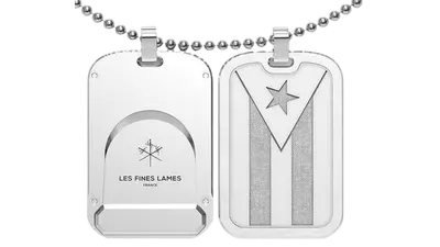 резачка медальон Les Fines Lames Le Tag T100 Flag Cuba Silver