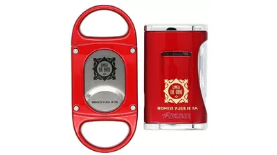 gift set ROMEO Y JULIETA D ORO cutter and lighter