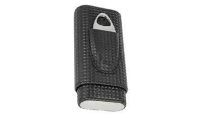 пурера Angelo Diamond PU black with metal cutter ring 60 2 cig