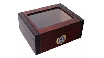 humidor Glass brown matt