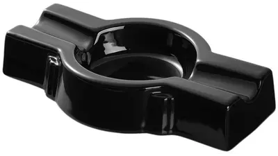 пепелник Angelo black ceramic rounded 2 cigars
