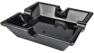 пепелник Cigar Square glass black 16 cm 4 cigars