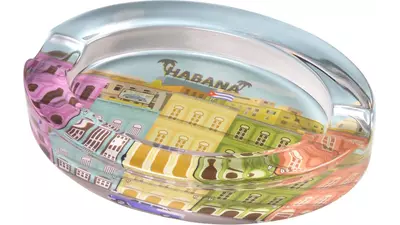 пепелник Cuba glass oval Habana 2 cig