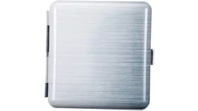 cigarette case Angelo grey mottled, 85 mm, 18 pce